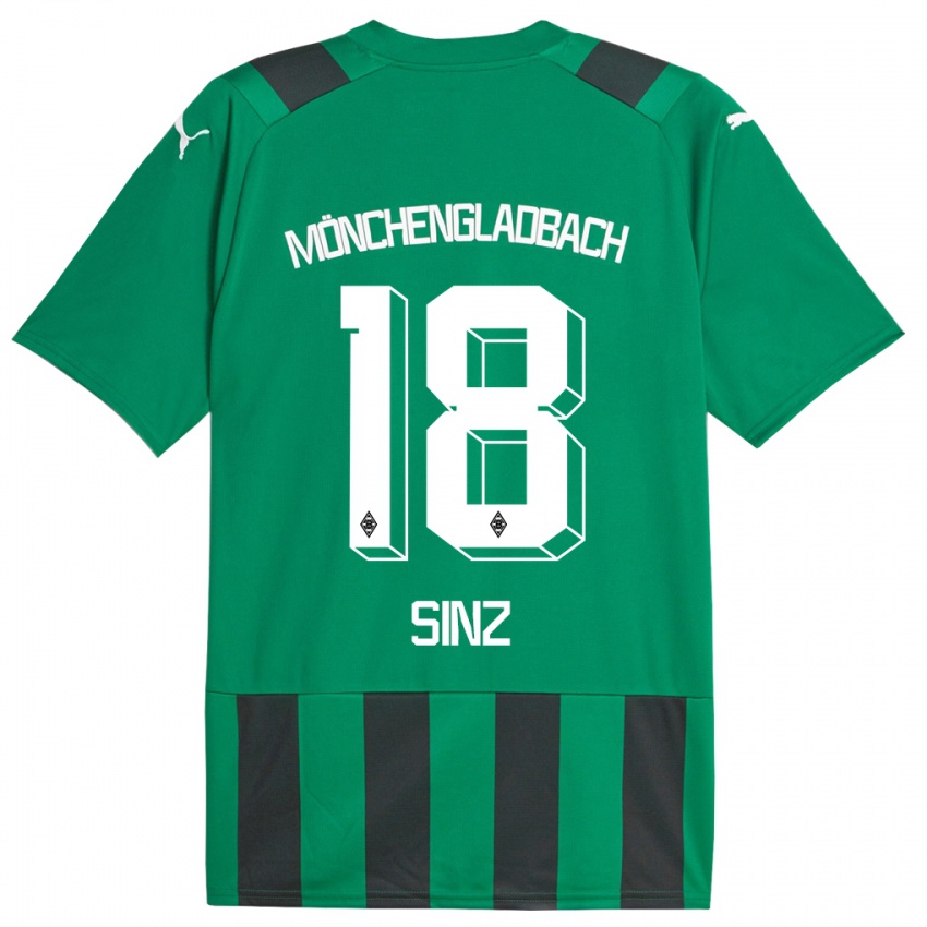 Herren Michelle Sinz #18 Schwarz Grün Auswärtstrikot Trikot 2023/24 T-Shirt