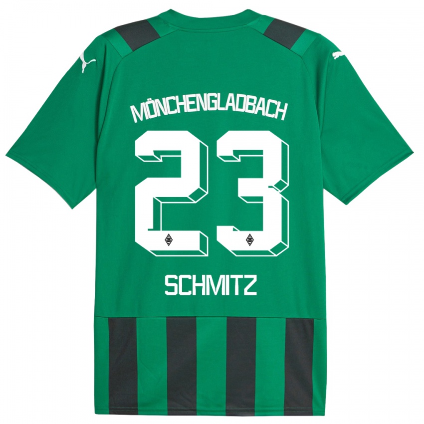 Herren Sarah Schmitz #23 Schwarz Grün Auswärtstrikot Trikot 2023/24 T-Shirt