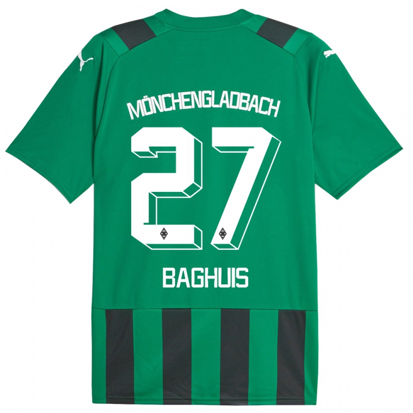 Herren Chantal Baghuis #27 Schwarz Grün Auswärtstrikot Trikot 2023/24 T-Shirt