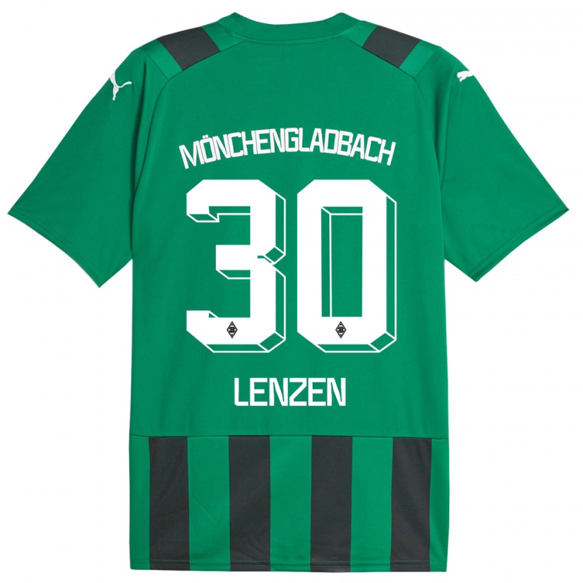 Herren Hannah Lenzen #30 Schwarz Grün Auswärtstrikot Trikot 2023/24 T-Shirt