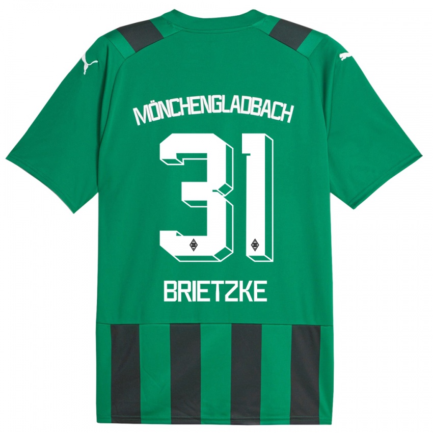 Herren Yvonne Brietzke #31 Schwarz Grün Auswärtstrikot Trikot 2023/24 T-Shirt