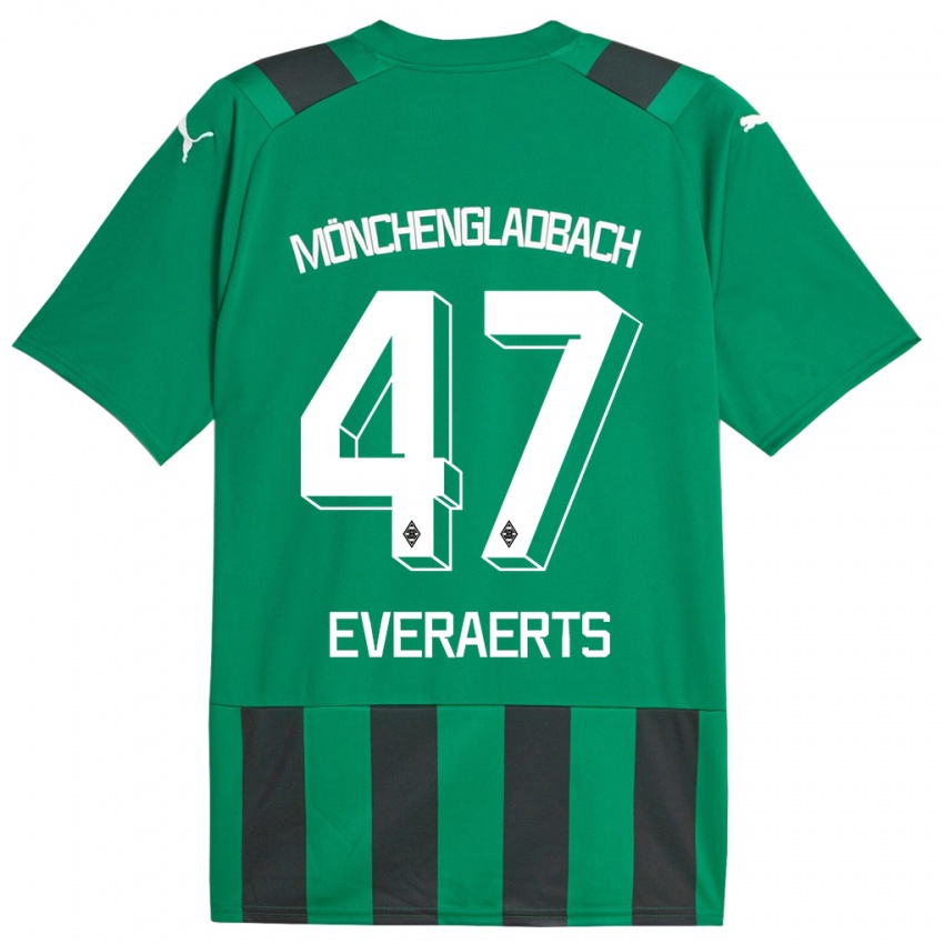 Herren Kim Everaerts #47 Schwarz Grün Auswärtstrikot Trikot 2023/24 T-Shirt