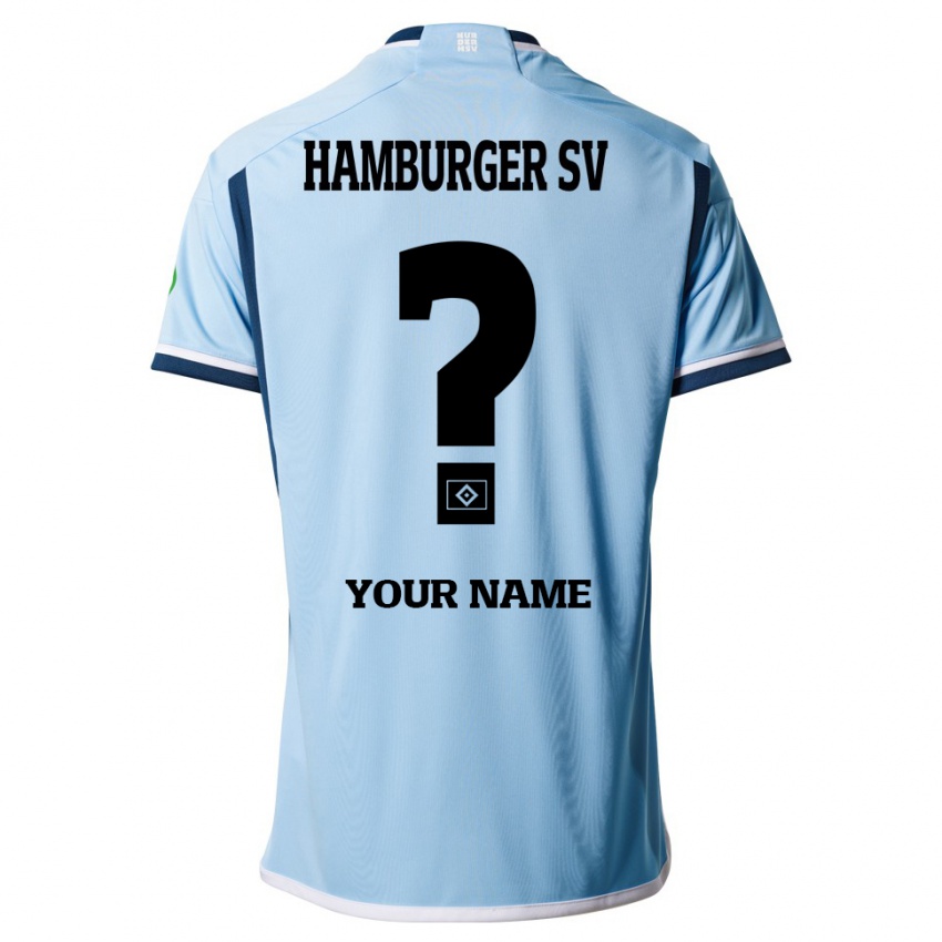 Herren Ihren Namen #0 Blau Auswärtstrikot Trikot 2023/24 T-Shirt