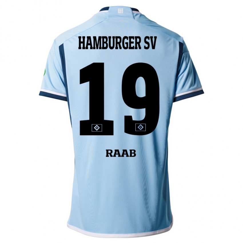 Herren Matheo Raab #19 Blau Auswärtstrikot Trikot 2023/24 T-Shirt