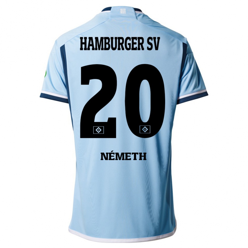 Herren András Németh #20 Blau Auswärtstrikot Trikot 2023/24 T-Shirt