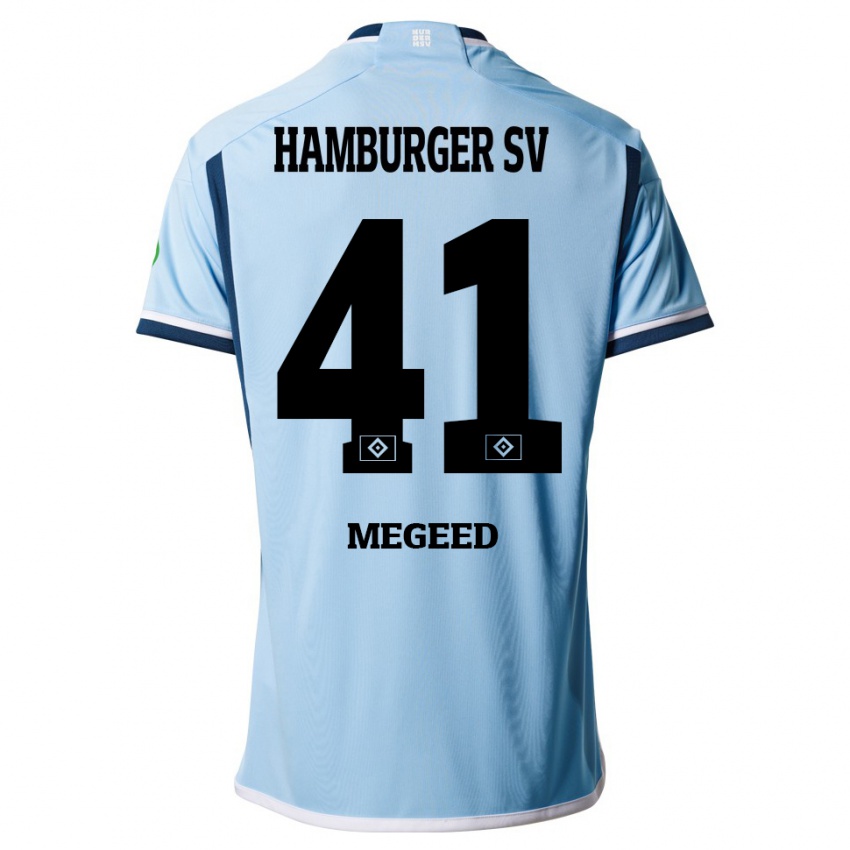 Herren Omar Megeed #41 Blau Auswärtstrikot Trikot 2023/24 T-Shirt