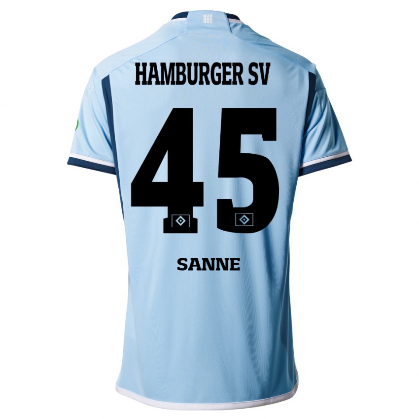 Herren Tom Sanne #45 Blau Auswärtstrikot Trikot 2023/24 T-Shirt