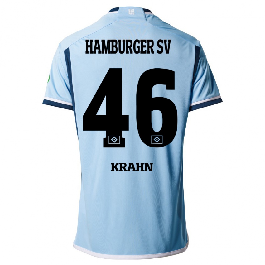 Herren Elijah Krahn #46 Blau Auswärtstrikot Trikot 2023/24 T-Shirt