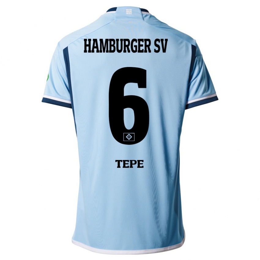 Herren Niklas Tepe #6 Blau Auswärtstrikot Trikot 2023/24 T-Shirt