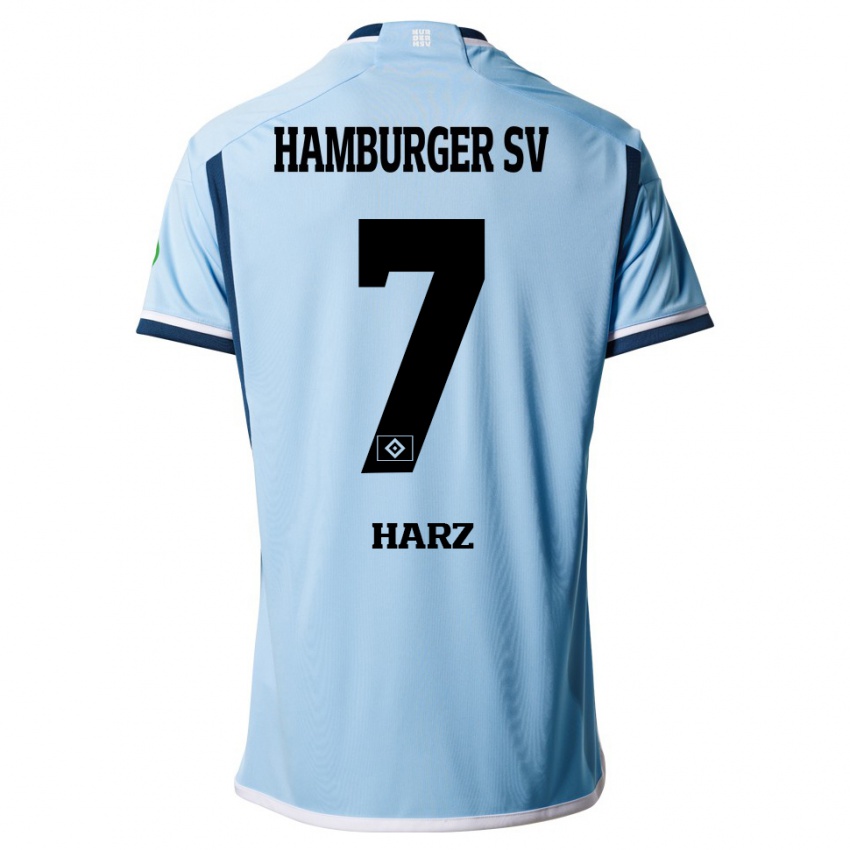 Herren Theo Harz #7 Blau Auswärtstrikot Trikot 2023/24 T-Shirt