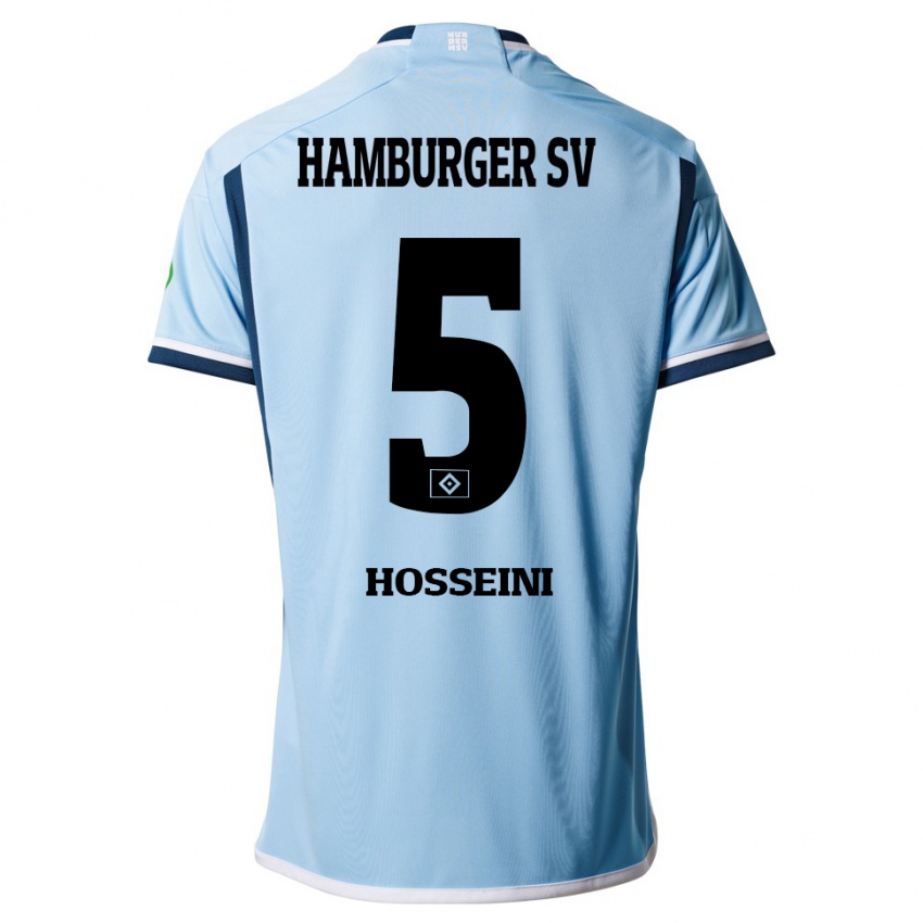 Herren Reza Hosseini #5 Blau Auswärtstrikot Trikot 2023/24 T-Shirt