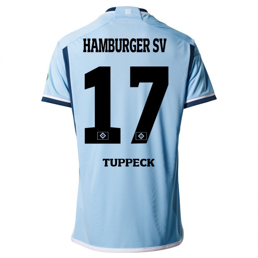 Herren Niklas Tuppeck #17 Blau Auswärtstrikot Trikot 2023/24 T-Shirt