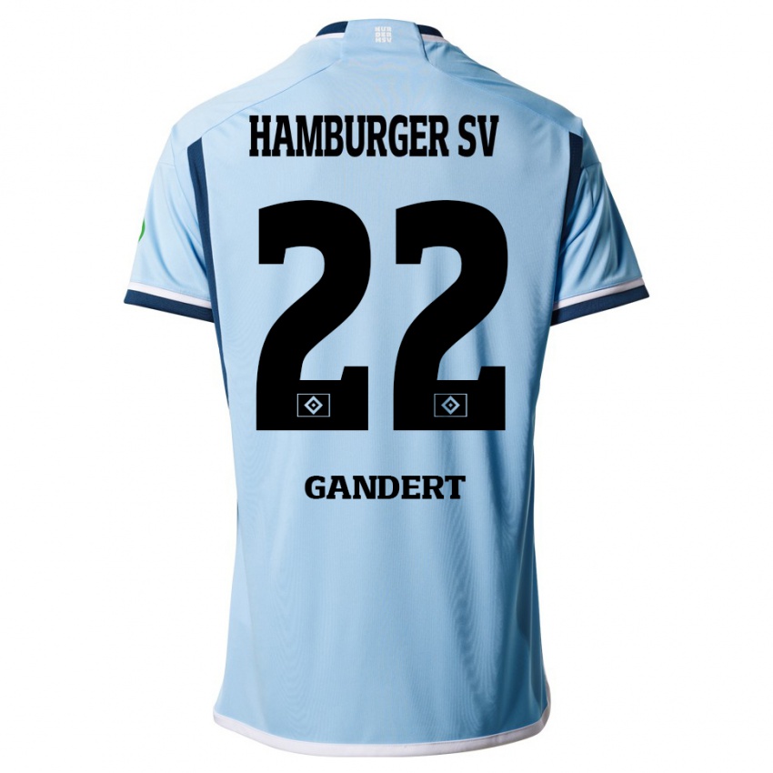 Herren Jeremy Gandert #22 Blau Auswärtstrikot Trikot 2023/24 T-Shirt