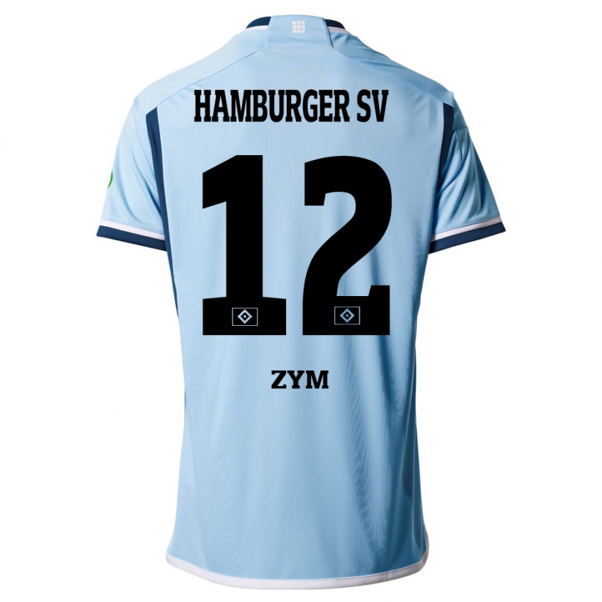 Herren Marcel Zym #12 Blau Auswärtstrikot Trikot 2023/24 T-Shirt