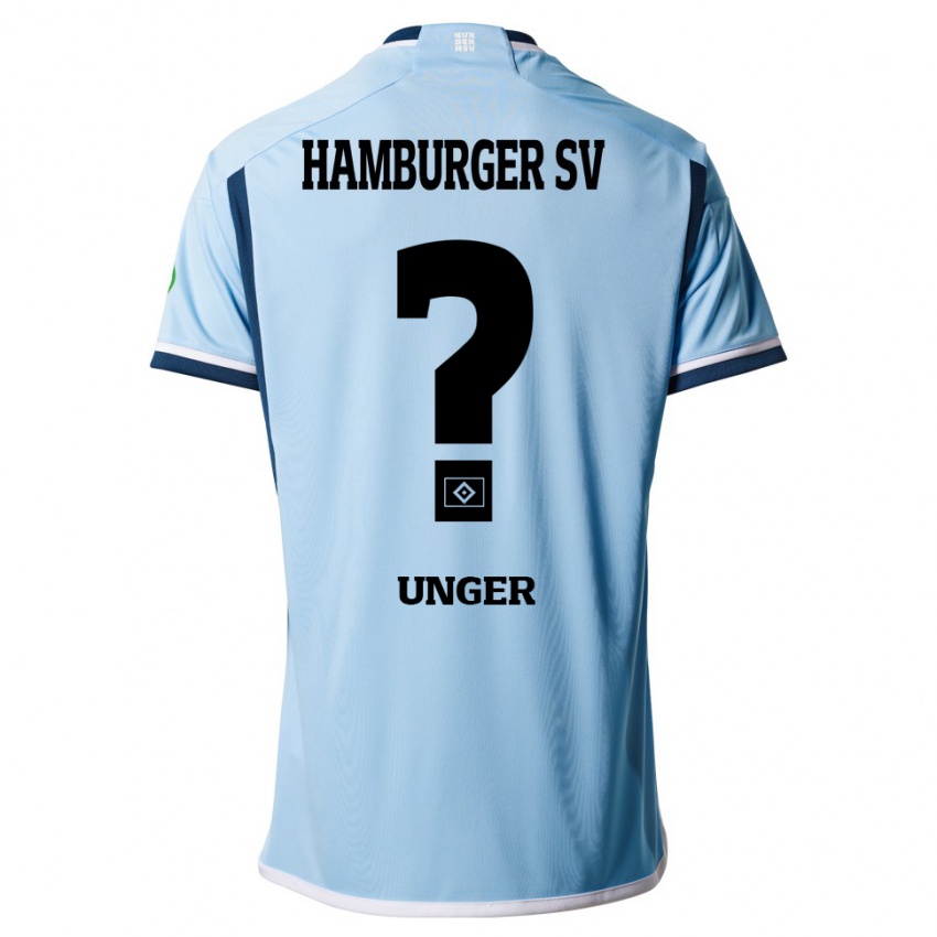 Herren Paul Luca Unger #0 Blau Auswärtstrikot Trikot 2023/24 T-Shirt