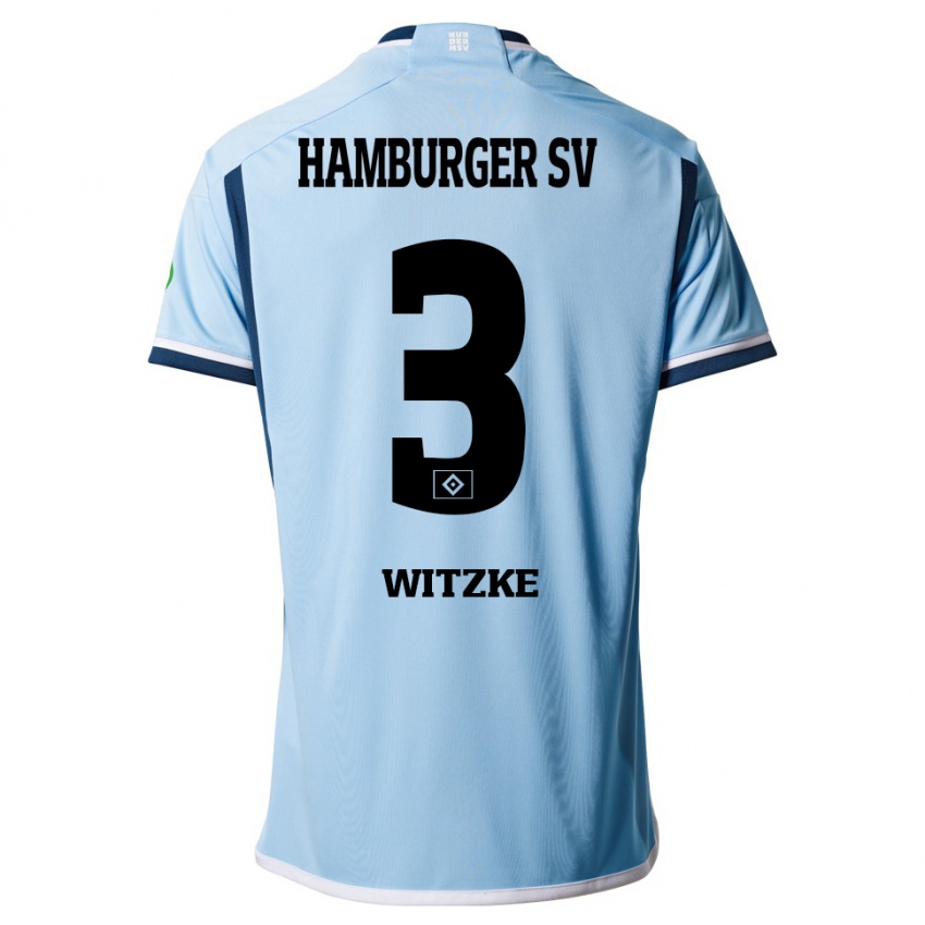 Herren Oliver Witzke #3 Blau Auswärtstrikot Trikot 2023/24 T-Shirt