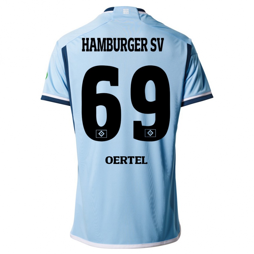 Herren Jan Oertel #69 Blau Auswärtstrikot Trikot 2023/24 T-Shirt