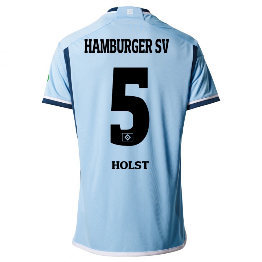 Herren Evelyn Holst #5 Blau Auswärtstrikot Trikot 2023/24 T-Shirt