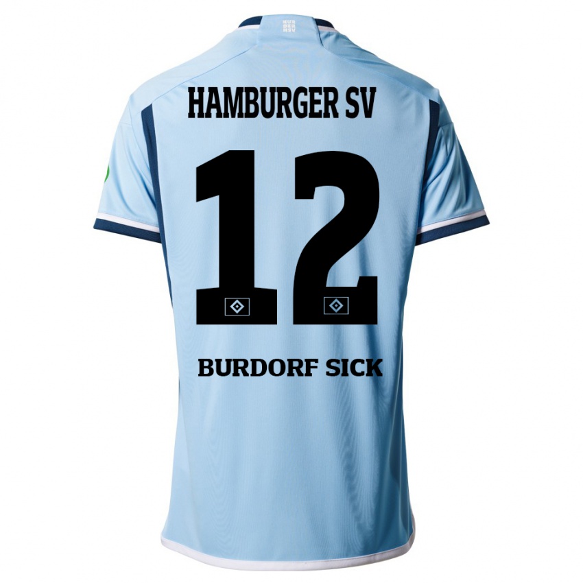 Herren Emma Burdorf-Sick #12 Blau Auswärtstrikot Trikot 2023/24 T-Shirt