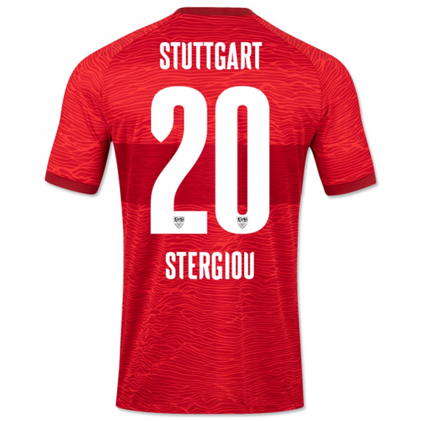 Herren Leonidas Stergiou #20 Rot Auswärtstrikot Trikot 2023/24 T-Shirt