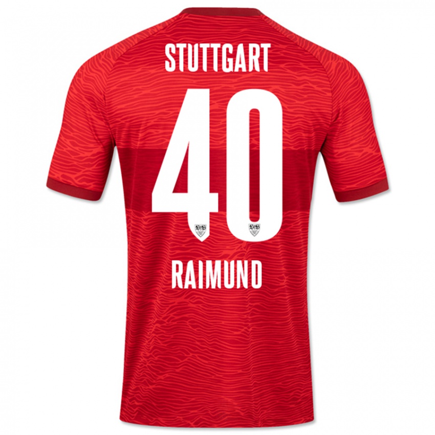 Herren Luca Raimund #40 Rot Auswärtstrikot Trikot 2023/24 T-Shirt