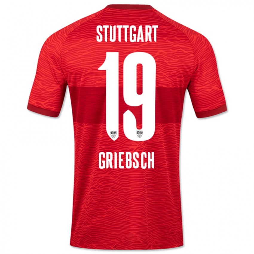 Herren Lukas Griebsch #19 Rot Auswärtstrikot Trikot 2023/24 T-Shirt