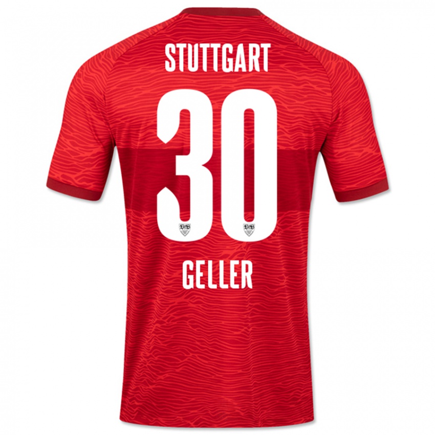 Herren Robert Geller #30 Rot Auswärtstrikot Trikot 2023/24 T-Shirt