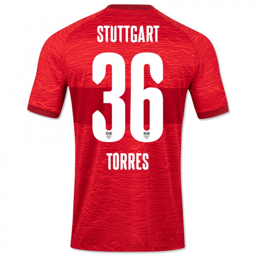 Herren Yohann Torres #36 Rot Auswärtstrikot Trikot 2023/24 T-Shirt