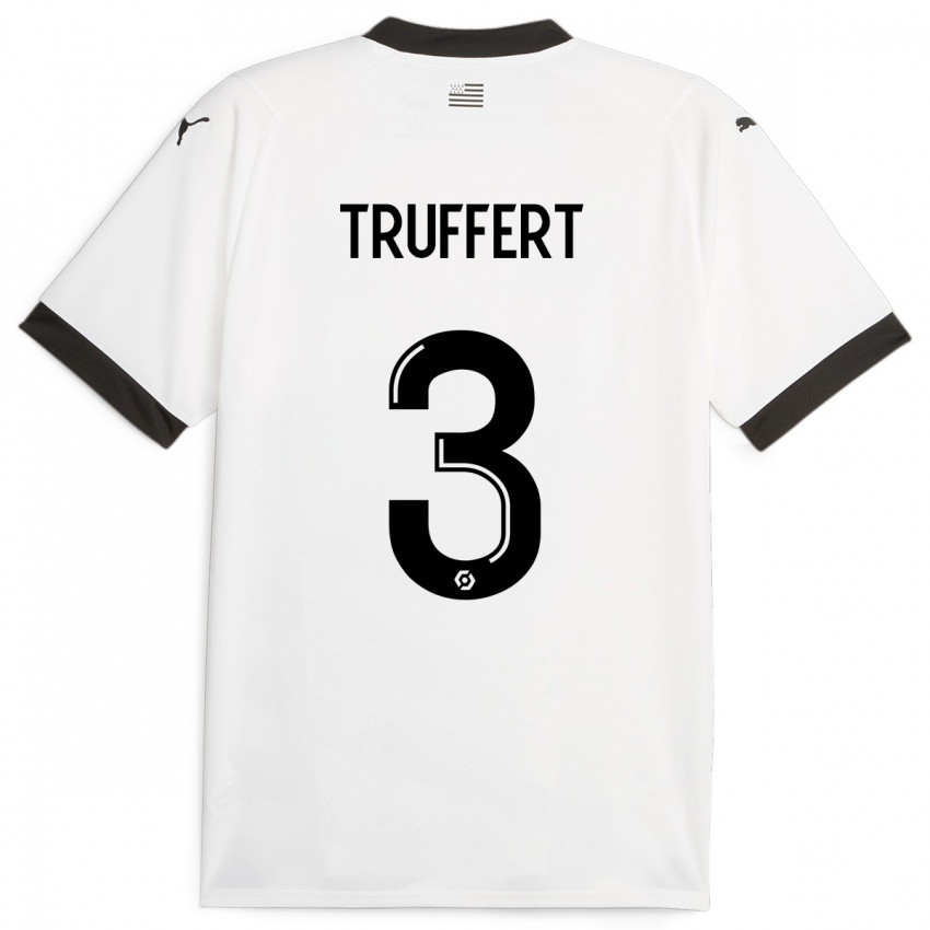 Herren Adrien Truffert #3 Weiß Auswärtstrikot Trikot 2023/24 T-Shirt
