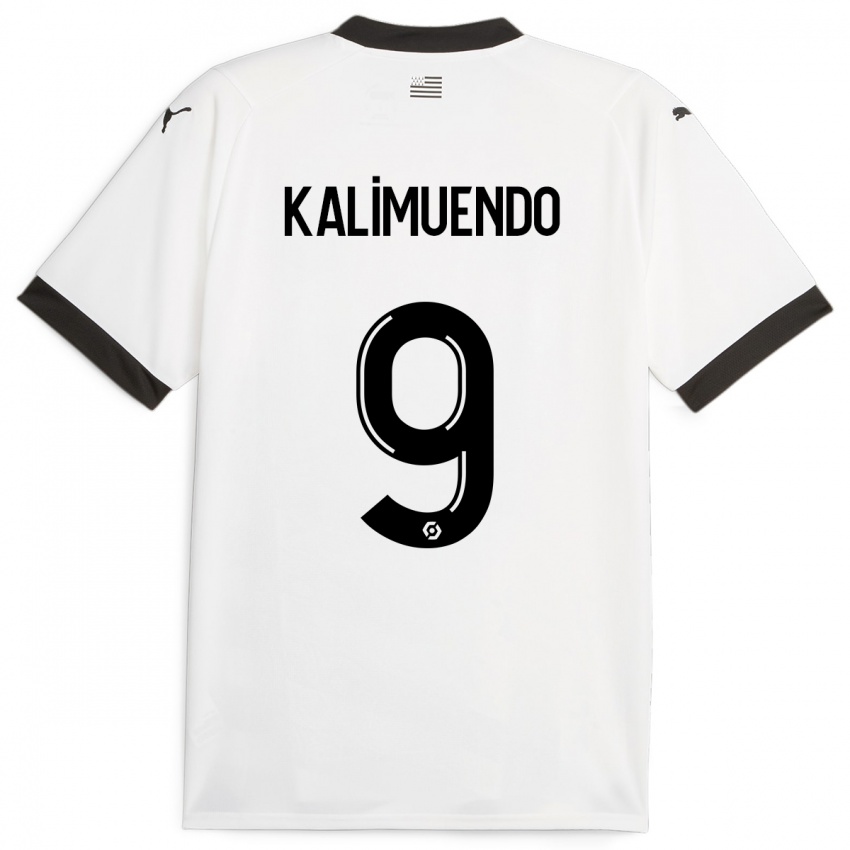 Herren Arnaud Kalimuendo #9 Weiß Auswärtstrikot Trikot 2023/24 T-Shirt
