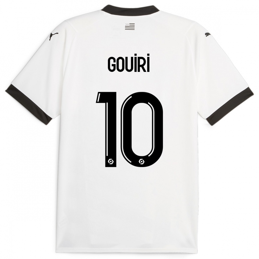 Herren Amine Gouiri #10 Weiß Auswärtstrikot Trikot 2023/24 T-Shirt