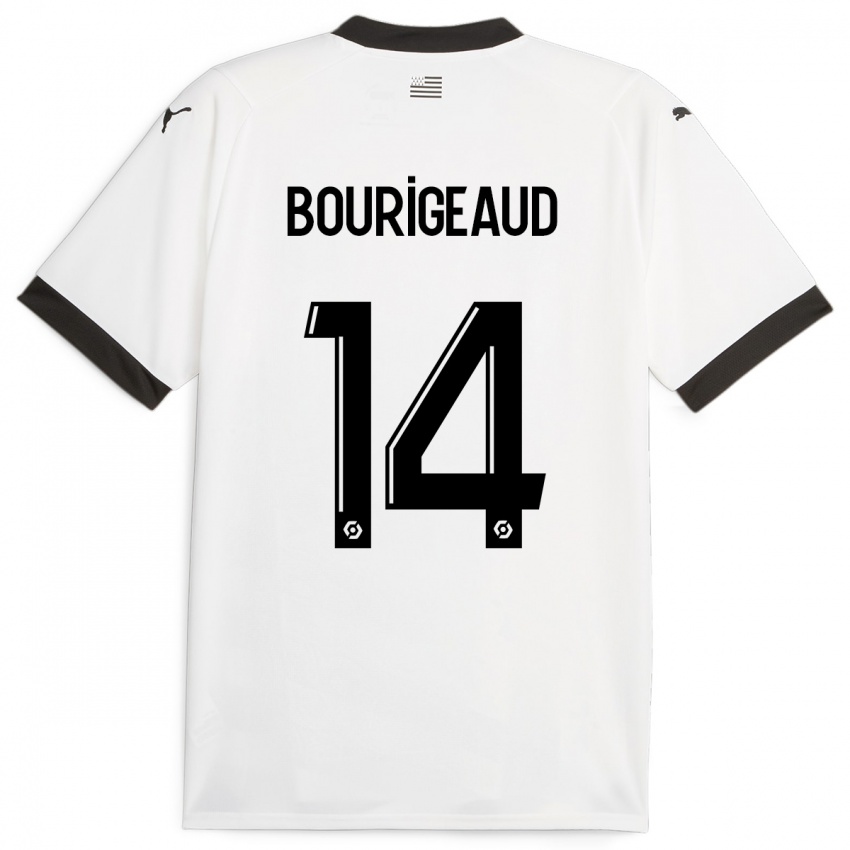 Herren Benjamin Bourigeaud #14 Weiß Auswärtstrikot Trikot 2023/24 T-Shirt