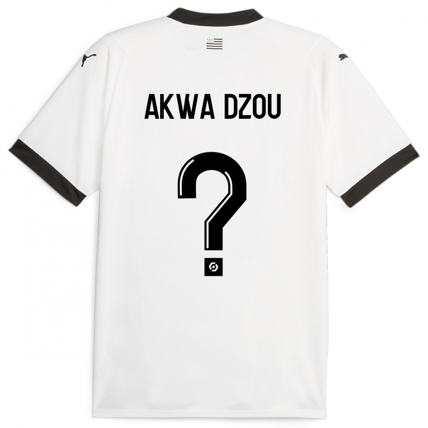 Herren Yoan Akwa Dzou #0 Weiß Auswärtstrikot Trikot 2023/24 T-Shirt