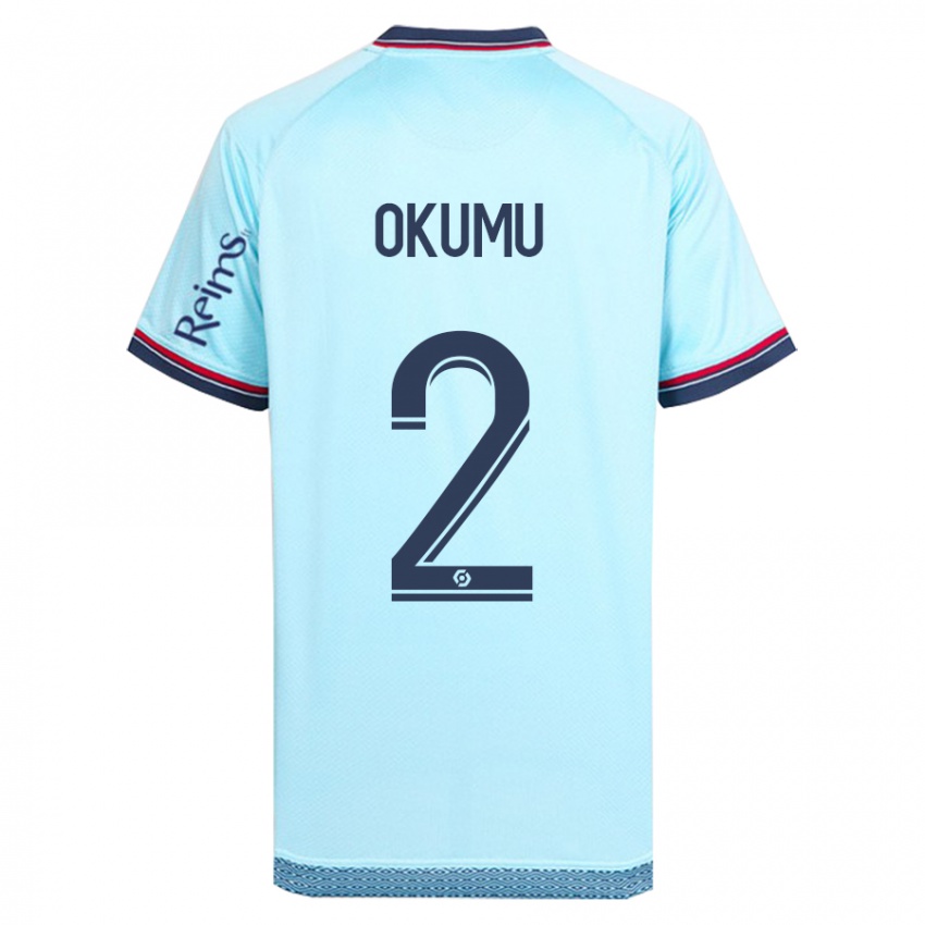 Herren Joseph Okumu #2 Himmelblau Auswärtstrikot Trikot 2023/24 T-Shirt
