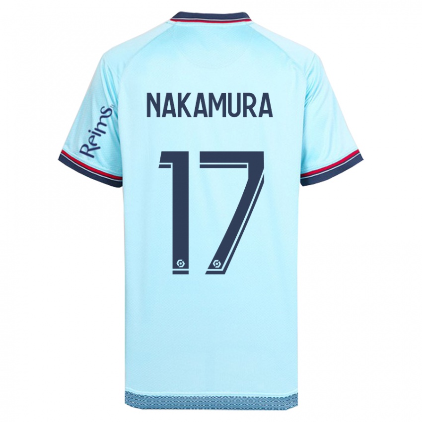 Herren Keito Nakamura #17 Himmelblau Auswärtstrikot Trikot 2023/24 T-Shirt