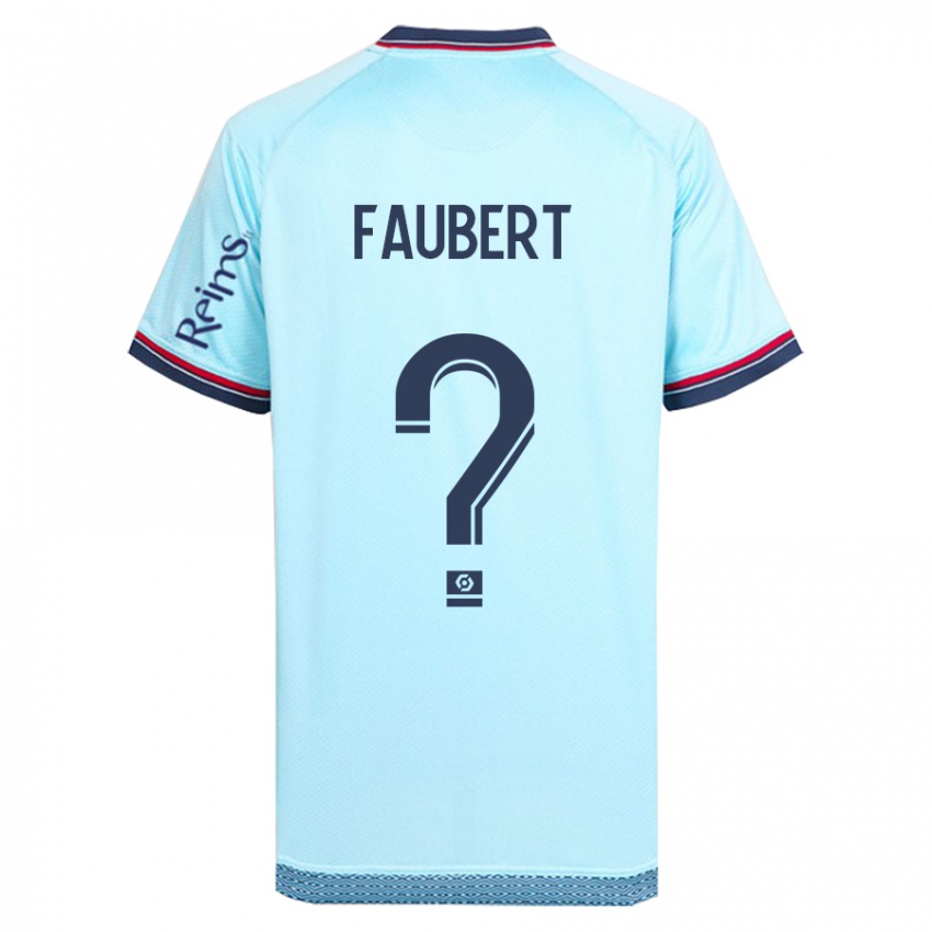 Herren Noam Faubert #0 Himmelblau Auswärtstrikot Trikot 2023/24 T-Shirt