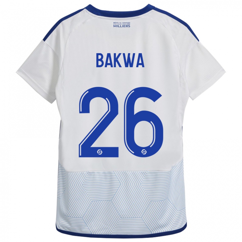 Herren Dilane Bakwa #26 Weiß Auswärtstrikot Trikot 2023/24 T-Shirt