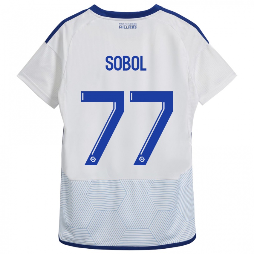 Herren Eduard Sobol #77 Weiß Auswärtstrikot Trikot 2023/24 T-Shirt