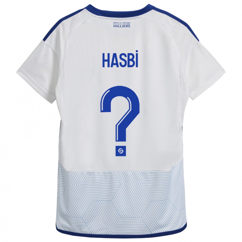 Herren Walid Hasbi #0 Weiß Auswärtstrikot Trikot 2023/24 T-Shirt