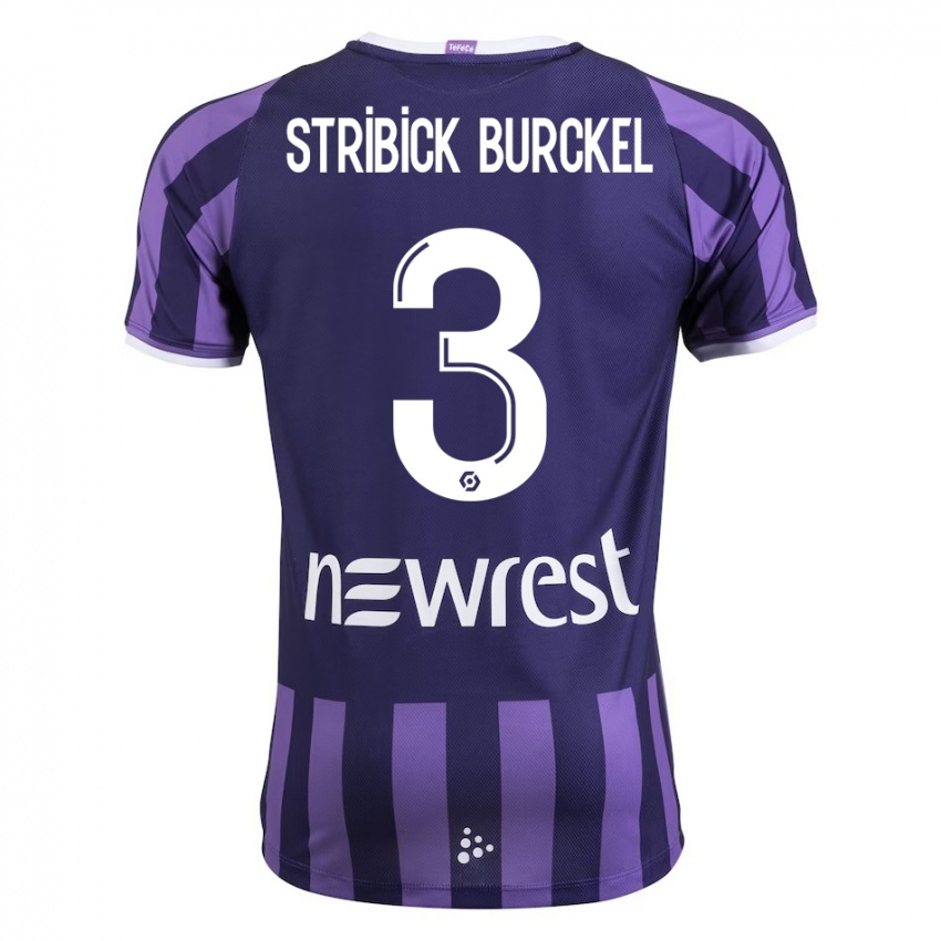 Herren Laetitia Stribick-Burckel #3 Lila Auswärtstrikot Trikot 2023/24 T-Shirt