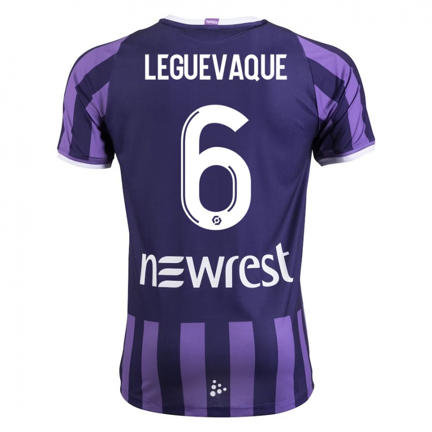 Herren Laurie Leguevaque #6 Lila Auswärtstrikot Trikot 2023/24 T-Shirt