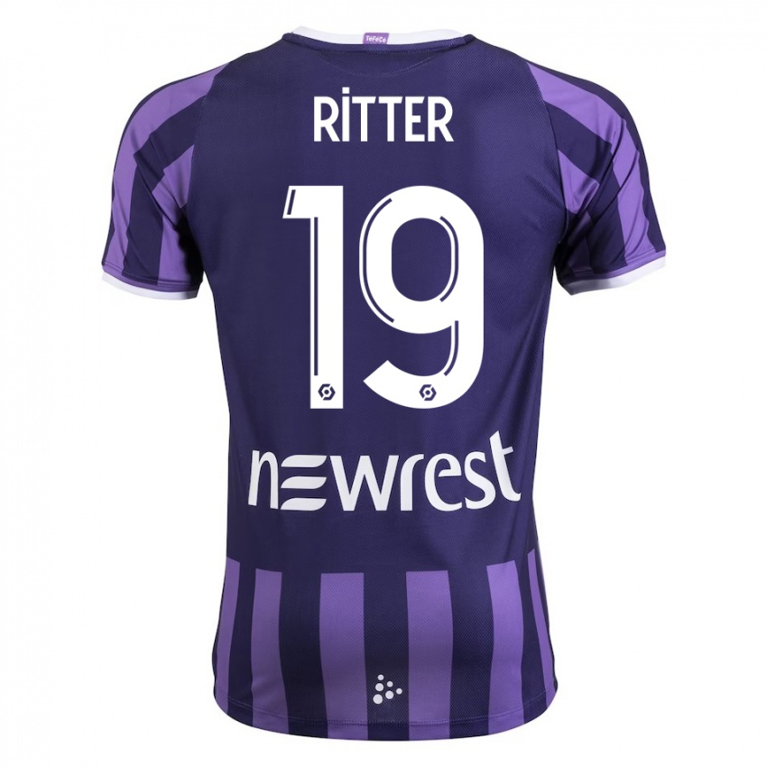 Herren Morgane Ritter #19 Lila Auswärtstrikot Trikot 2023/24 T-Shirt