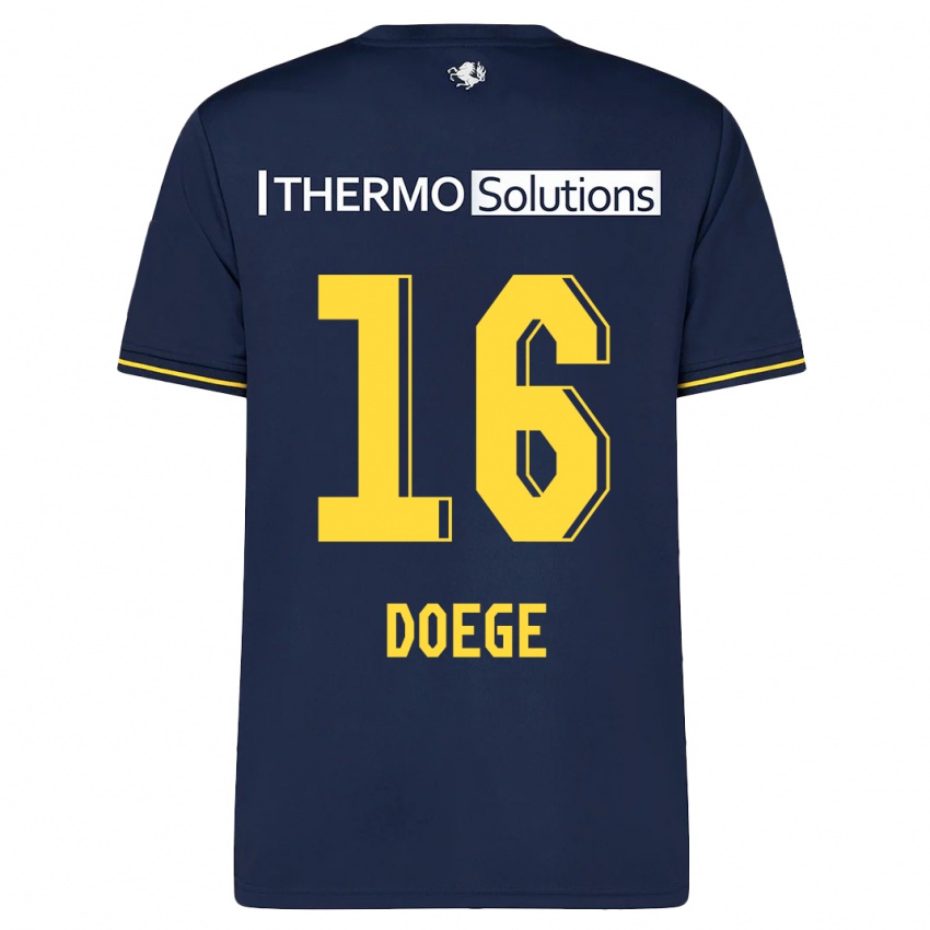 Herren Leonie Doege #16 Marine Auswärtstrikot Trikot 2023/24 T-Shirt