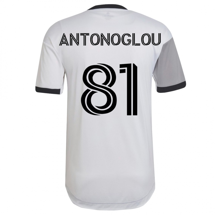 Herren Themi Antonoglou #81 Weiß Auswärtstrikot Trikot 2023/24 T-Shirt