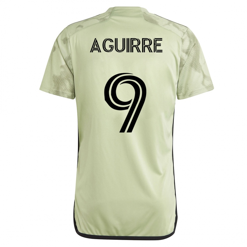 Herren Dustin Aguirre #9 Grün Auswärtstrikot Trikot 2023/24 T-Shirt