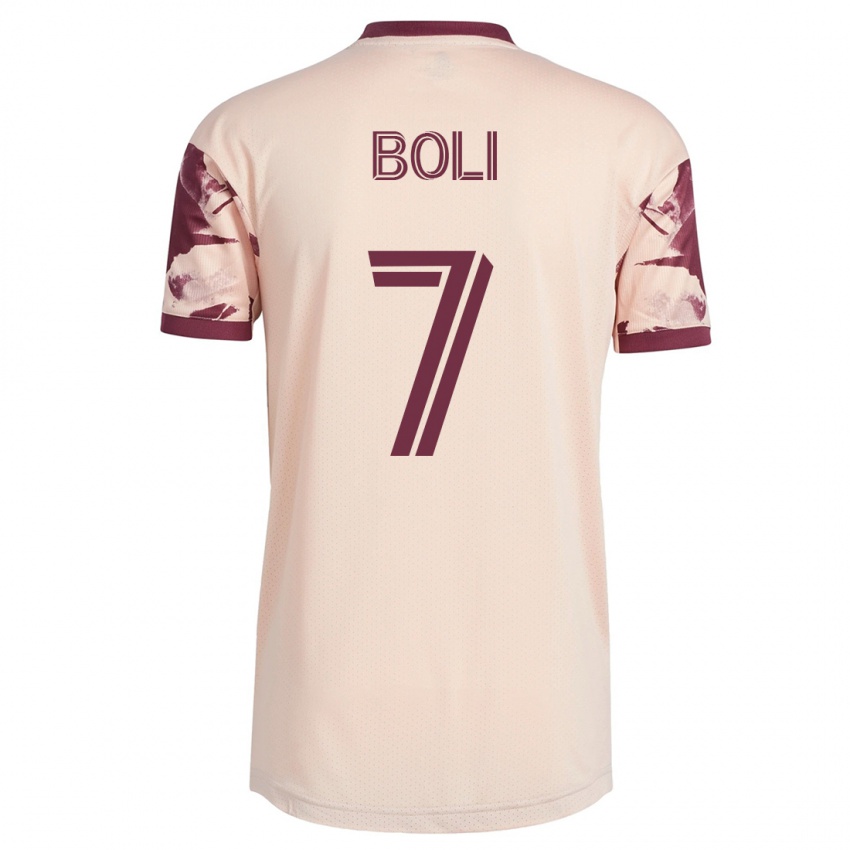 Herren Franck Boli #7 Cremefarben Auswärtstrikot Trikot 2023/24 T-Shirt