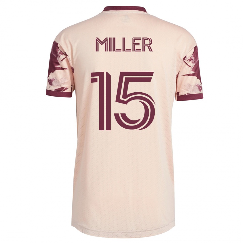 Herren Eric Miller #15 Cremefarben Auswärtstrikot Trikot 2023/24 T-Shirt