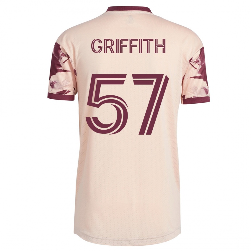 Herren Víctor Griffith #57 Cremefarben Auswärtstrikot Trikot 2023/24 T-Shirt
