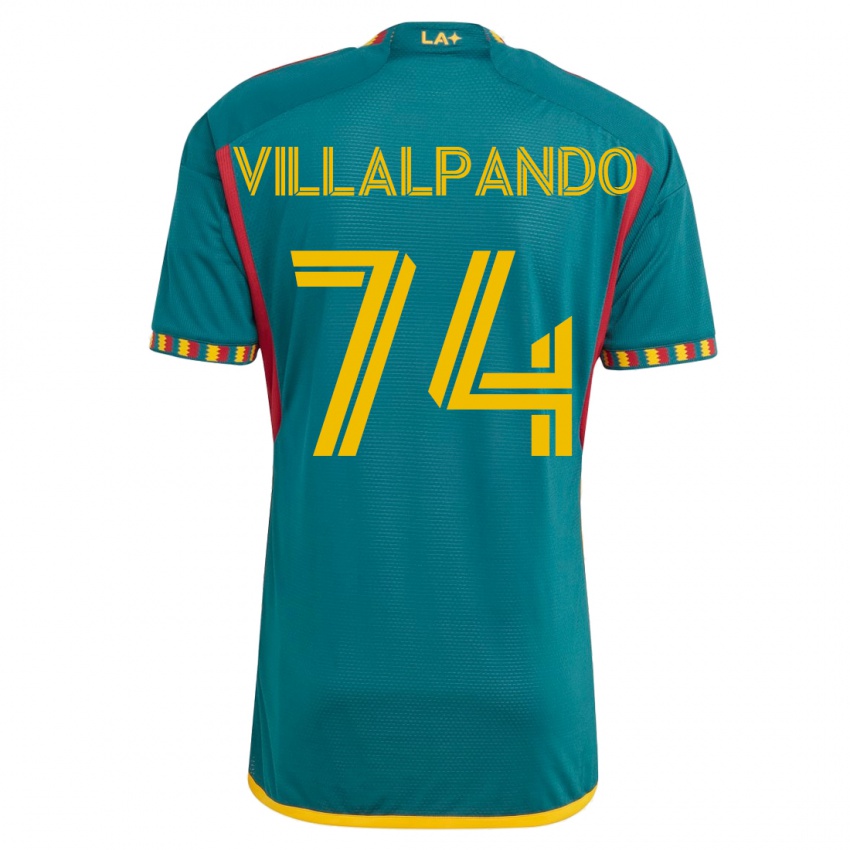 Herren Sergio Villalpando #74 Grün Auswärtstrikot Trikot 2023/24 T-Shirt