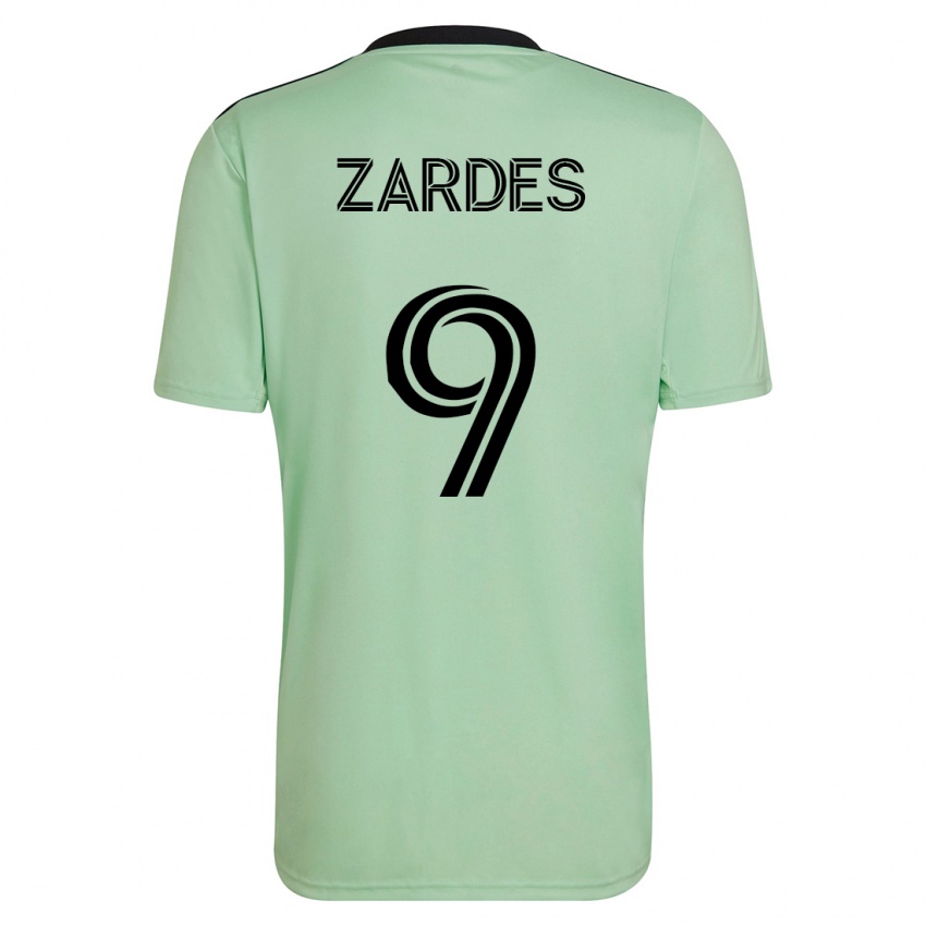 Herren Gyasi Zardes #9 Hellgrün Auswärtstrikot Trikot 2023/24 T-Shirt